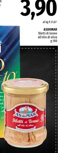 Famila Superstore ASDOMAR filetti di tonno all'olio di oliva offerta