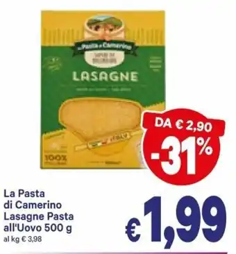 A&O La Pasta di Camerino Lasagne Pasta all'Uovo 500g offerta
