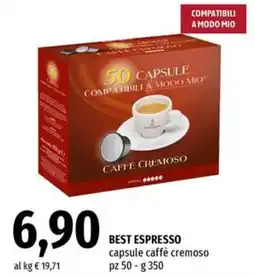 Famila Superstore BEST ESPRESSO capsule caffè cremoso offerta