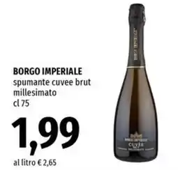 Famila Superstore BORGO IMPERIALE spumante cuvee brut millesimato offerta