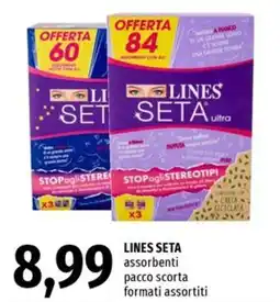 Famila Superstore LINES SETA assorbenti pacco scorta offerta