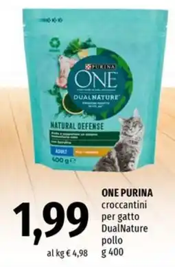 Famila Superstore ONE PURINA croccantini per gatto Dual Nature pollo offerta