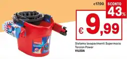 Iper La Grande Sistema lavapavimenti Supermocio Torsion Power VILEDA offerta