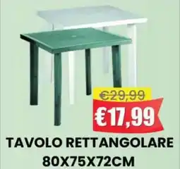 Pingo Market Tavolo rettangolare 80x75x72cm offerta