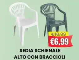 Pingo Market Sedia schienale alto con braccioli offerta