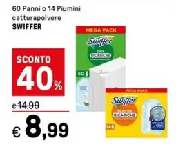 Iper La Grande 60 Panni o 14 Piumini catturapolvere SWIFFER offerta