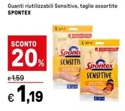 Iper La Grande Guanti riutilizzabili Sensitive SPONTEX offerta