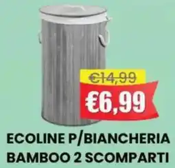 Pingo Market Ecoline p/biancheria bamboo 2 scomparti offerta