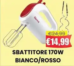 Pingo Market Girmi Sbattitore 170W bianco/rosso offerta