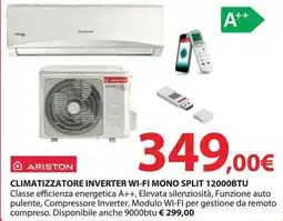 Kreo Brico e Casa Ariston climatizzatore inverter wi-fi mono split 12000BTU offerta