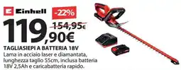 Kreo Brico e Casa Einhell tagliasiepi a batteria 18V offerta