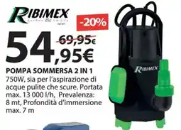 Kreo Brico e Casa Ribimex pompa sommersa 2 in 1 750W offerta
