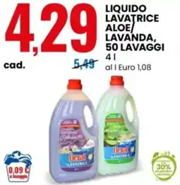 Eurospin Dexal liquido lavatrice aloe/ lavanda offerta