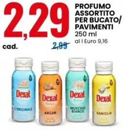 Eurospin Dexal profumo per bucato pavimenti offerta