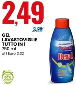 Eurospin Dexal gel lavastoviglie tutto in 1 offerta