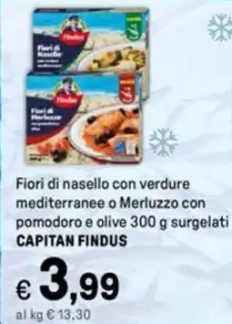 Iper La Grande Fiori di nasello con verdure mediterranee o Merluzzo con pomodoro e olive surgelati CAPITAN FINDUS offerta