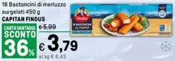 Iper La Grande 18 Bastoncini di merluzzo surgelati CAPITAN FINDUS offerta