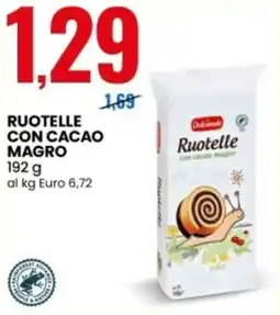 Eurospin Dolciando ruotelle con cacao magro offerta