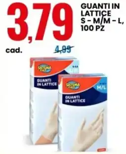 Eurospin Guanti in lattice s-m/m-l offerta