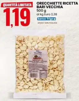 Eurospin Orecchiette ricetta bar vecchia offerta