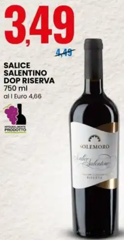Eurospin SOLEMORO salice salentino dop riserva offerta
