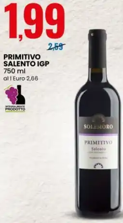 Eurospin SOLEMORO primitivo salento igp offerta