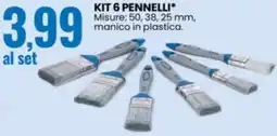 Eurospin Kit 6 pennelli offerta