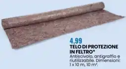 Eurospin Telo di protezione in feltro offerta