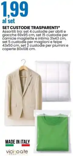 Eurospin Set custodie trasparenti offerta