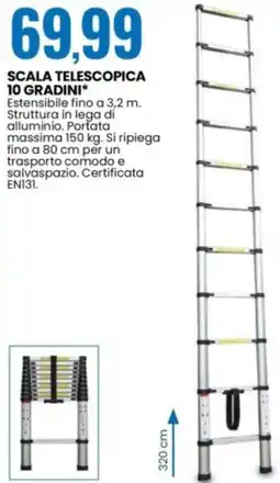 Eurospin Scala telescopica 10 gradini offerta