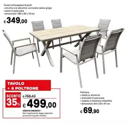 Iper La Grande Tavolo +6 poltrone offerta