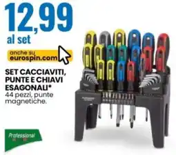 Eurospin Set cacciaviti, punte e chiavi esagonali offerta