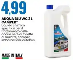 Eurospin Akqua blu wc2l camper offerta