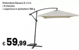 Iper La Grande Ombrellone Banana 3 x 2 m offerta