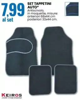 Eurospin KEIROS set tappetini auto offerta