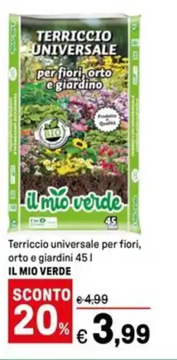 Iper La Grande Terriccio universale per fiori, orto e giardini IL MIO VERDE offerta