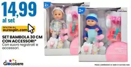 Eurospin Giocoliere set bambola 30 cm con accessori offerta