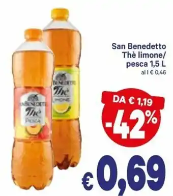 A&O San Benedetto Thé limone/pesca 1,5l offerta