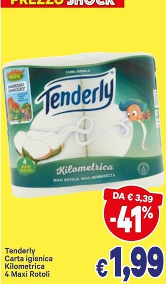 A&O Tenderly Carta igienica Kilometrica 4 Maxi Rotoli offerta