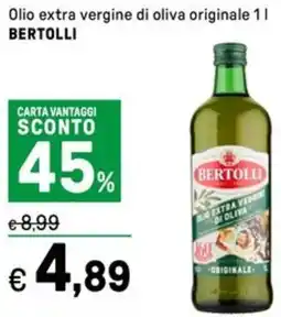 Iper La Grande Olio extra vergine di oliva originale BERTOLLI offerta