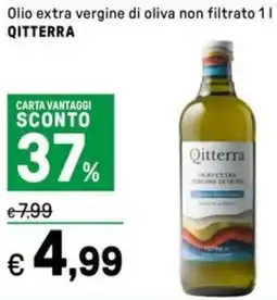 Iper La Grande Olio extra vergine di oliva non filtrato QITTERRA offerta