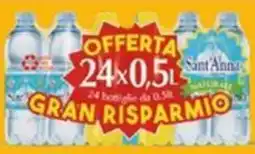 Iper La Grande Acqua minerale naturale o frizzante SANT'ANNA offerta