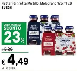 Iper La Grande Nettari di frutta Mirtillo, Melograno ZUEGG offerta