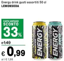 Iper La Grande Energy drink gusti assortiti LEMONSODA offerta