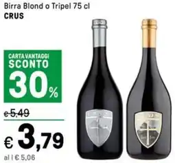 Iper La Grande Birra Blond o Tripel CRUS offerta