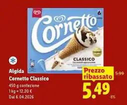 Lidl Algida Cornetto classico offerta