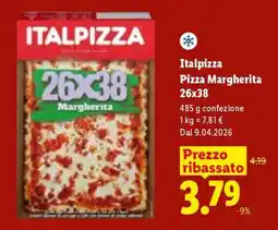 Lidl Italpizza Pizza Margherita 26x38 offerta