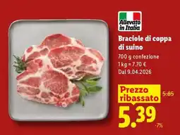 Lidl Braciole Di Coppa Di Suino offerta