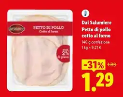 Lidl Dal Salumiere Petto di pollo cotto al forno offerta