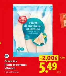 Lidl Ocean Sea Filetto di merluzzo atlantico offerta